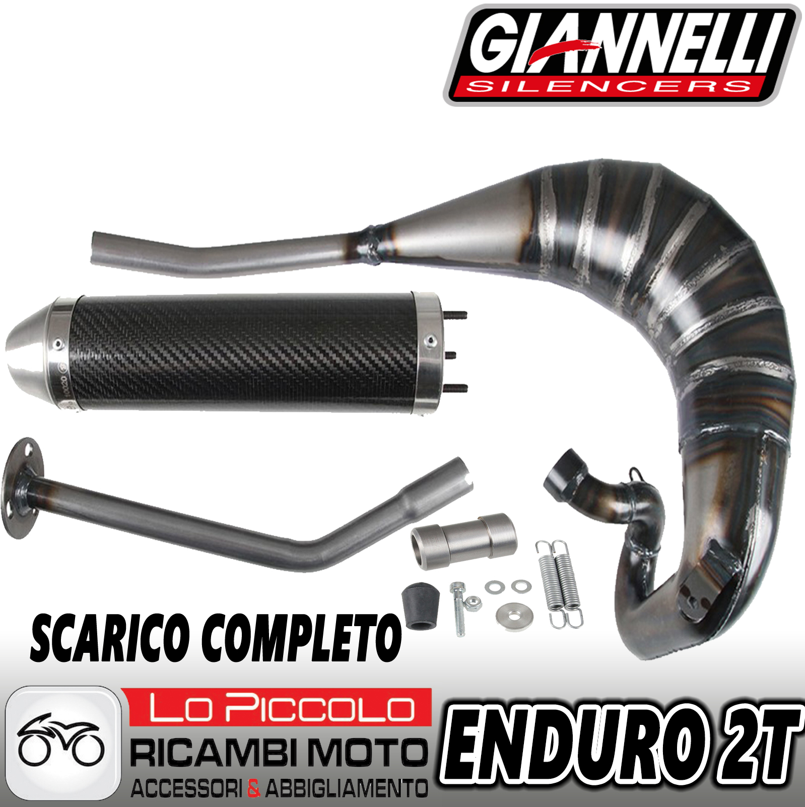 MARMITTA COMPLETA IN CARBONIO GIANNELLI FANTIC 50ER 50MR COMPETIZIONE